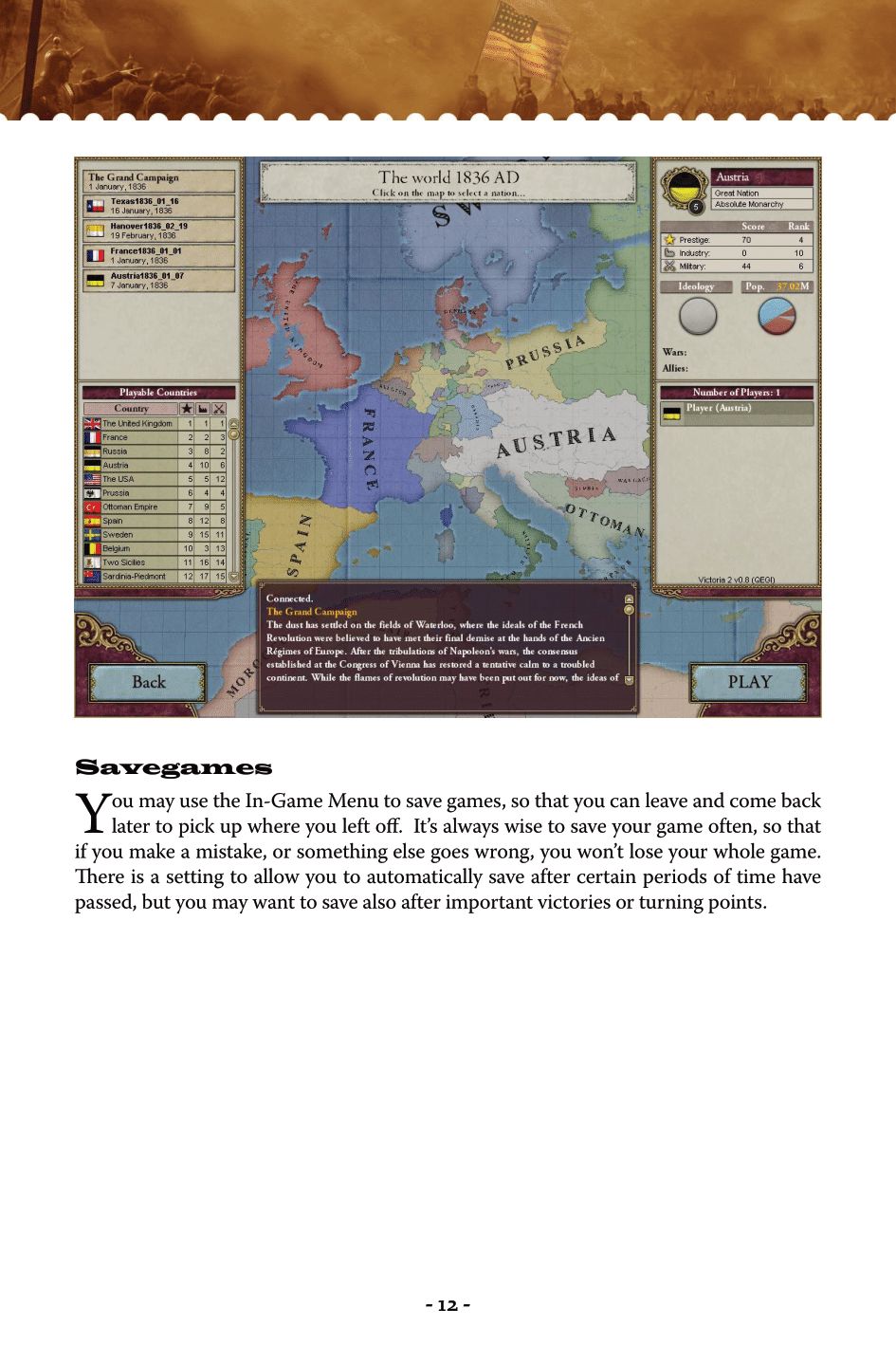 Victoria II (PC (DOS/Windows)) Game Manual 11