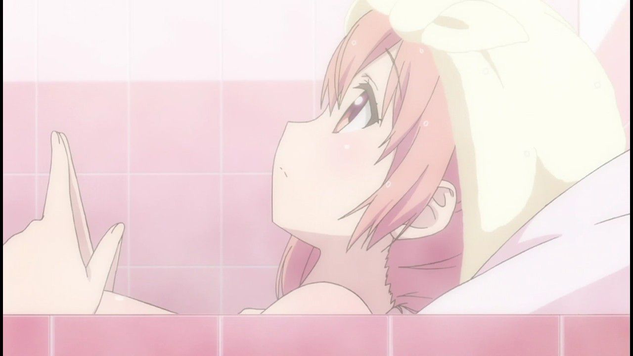 In animated cartoon "ひなこのーと" three episodes the breasts of the eroticism clothes of the girl and erotic bathing scene! 12