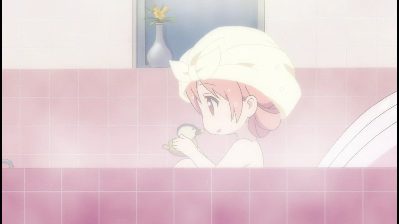 In animated cartoon "ひなこのーと" three episodes the breasts of the eroticism clothes of the girl and erotic bathing scene! 16