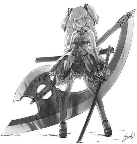 [50 pieces] A collection of sword X two dimensions girl images. 11 [weapon] 18