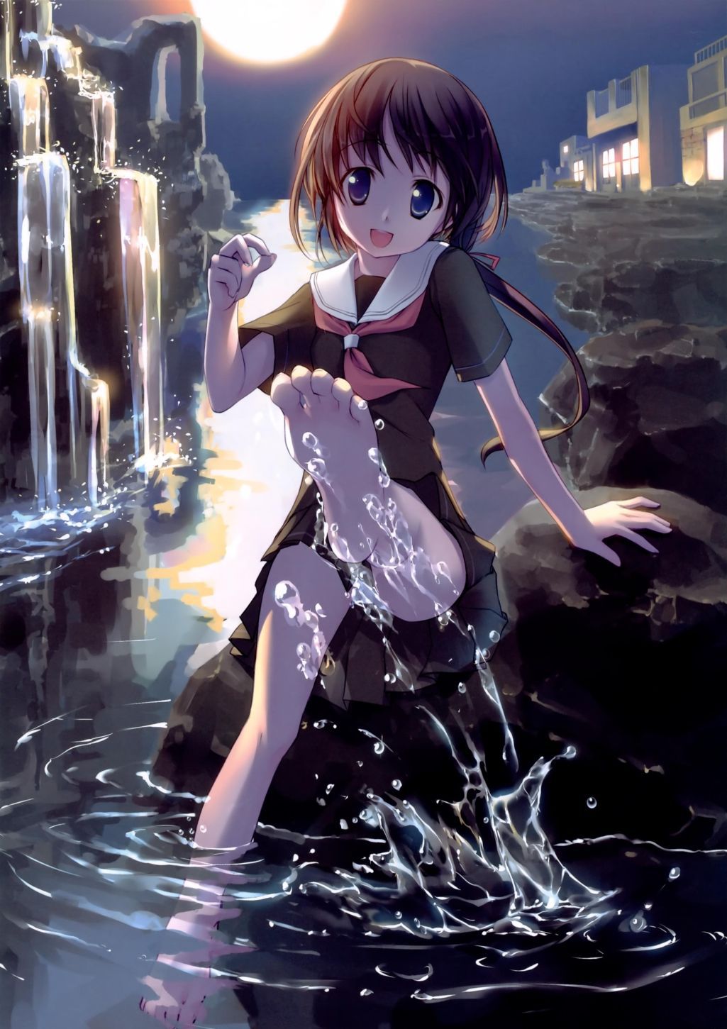 The second image which becomes the bare foot [一青窈!] in the outdoors 24