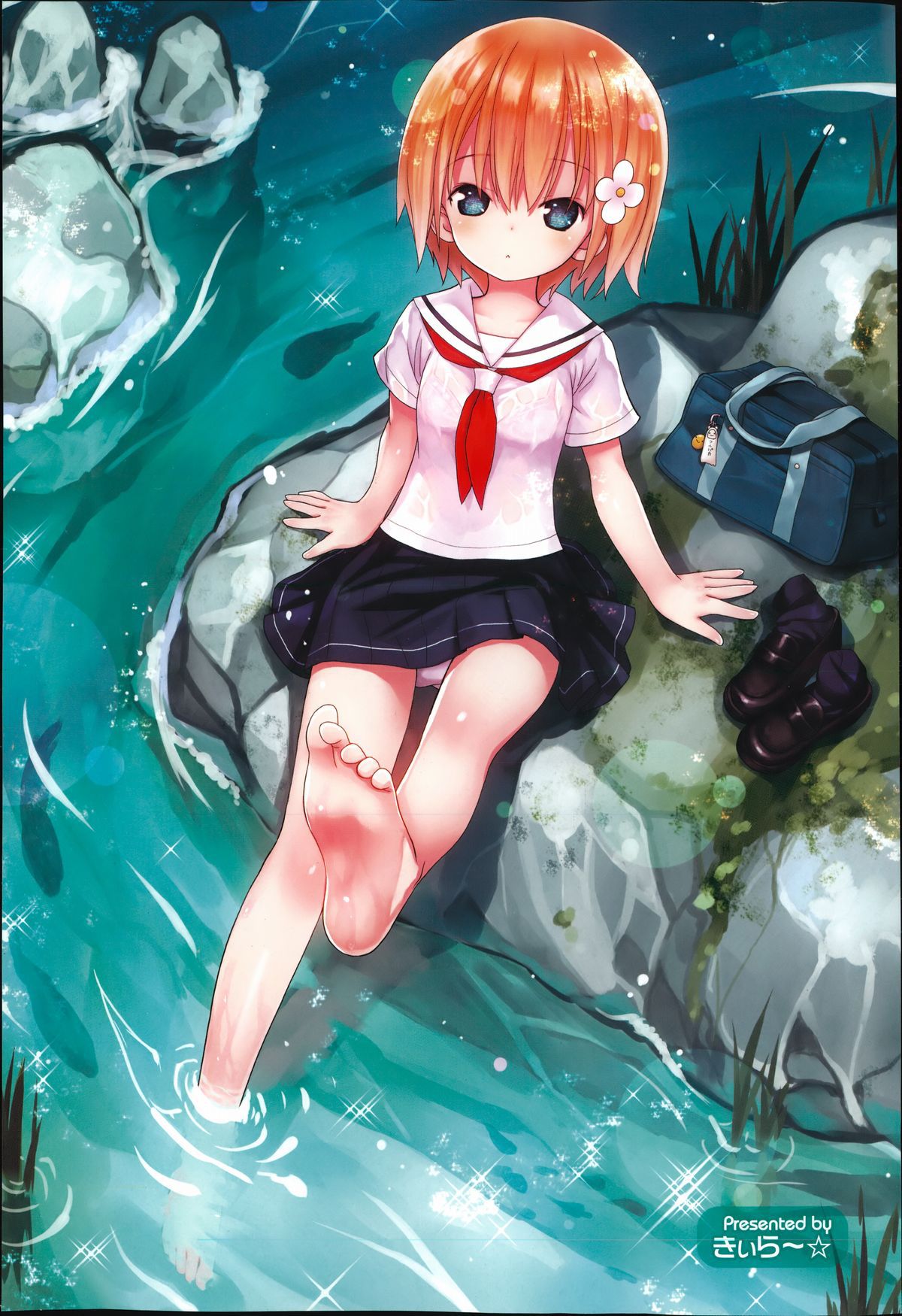 The second image which becomes the bare foot [一青窈!] in the outdoors 9