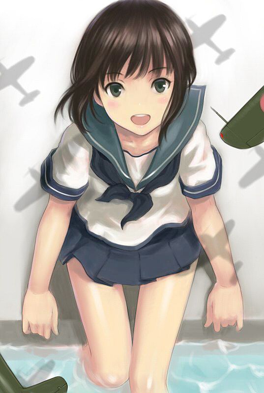 Please give me the eroticism image of the snowstorm that the chief character of warship this shows cute! 4