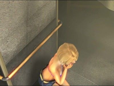 [3D eroticism animated cartoon] boyfriend and the 爆乳 gal - eroticism animated cartoon capture image which is violated in the ruins visited by a test of a courage by a mystery monster 7