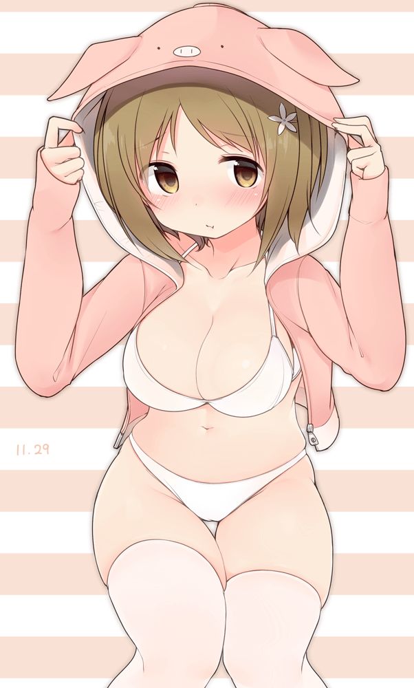 Please give me an erotic image of Kanako Mimura having a cute モバマス / ぽっちゃり! 1