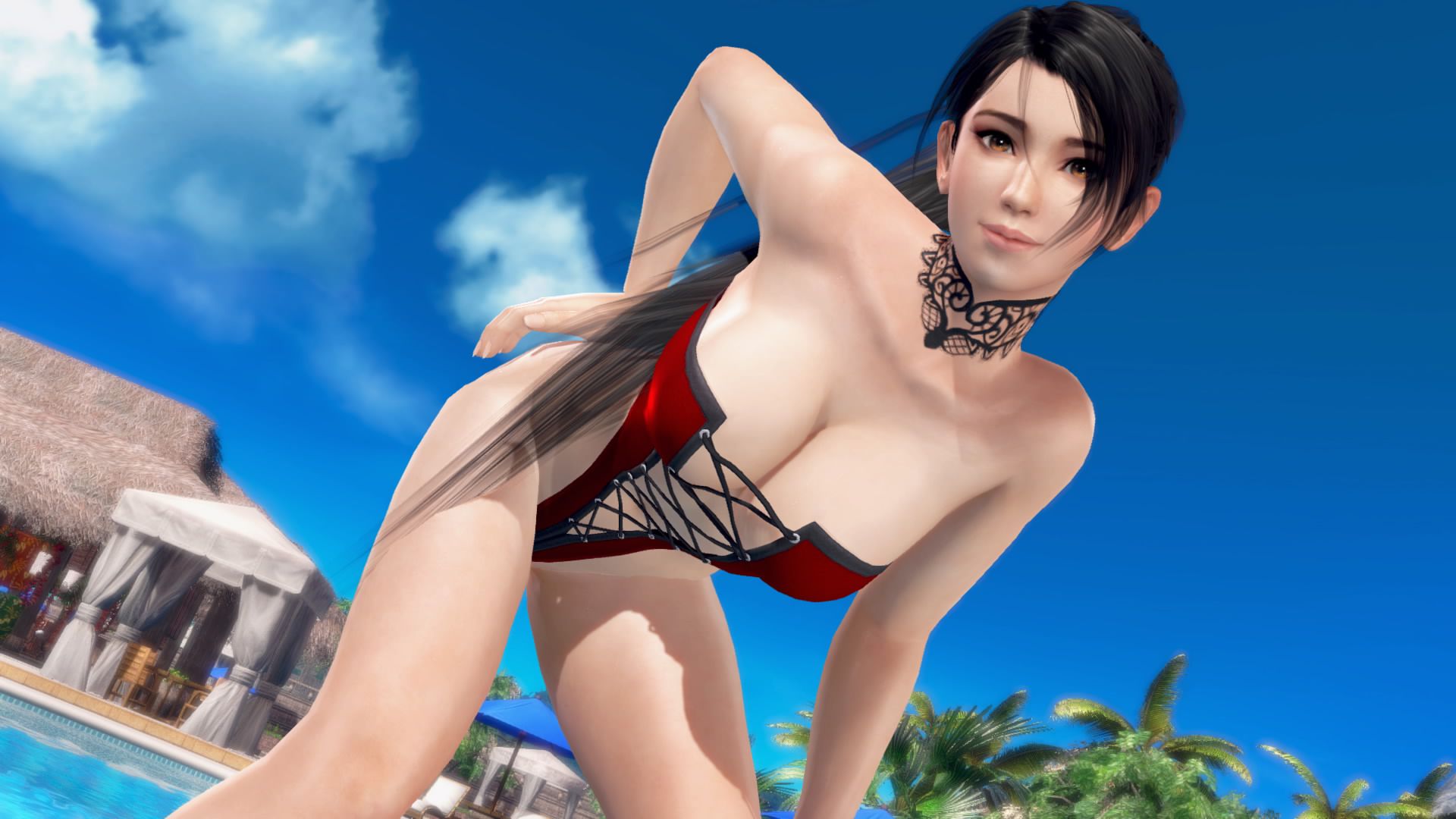 Photo session in DOAX3 period of time limited edition swimwear "Labyrinth" (Kaho Kasumi, ayane, autumn Edition) 30