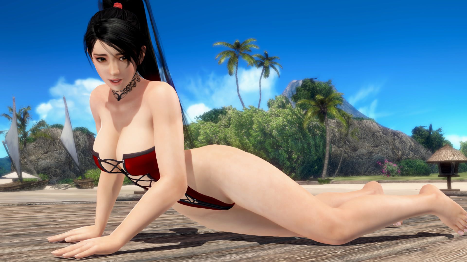 Photo session in DOAX3 period of time limited edition swimwear "Labyrinth" (Kaho Kasumi, ayane, autumn Edition) 32