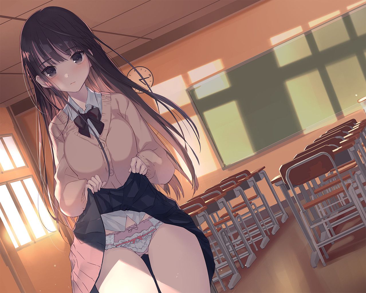 【Erotic Anime Summary】 Beautiful women and beautiful girls who are holding up their boobs and underwear will be fully visible 【Secondary erotic】 9