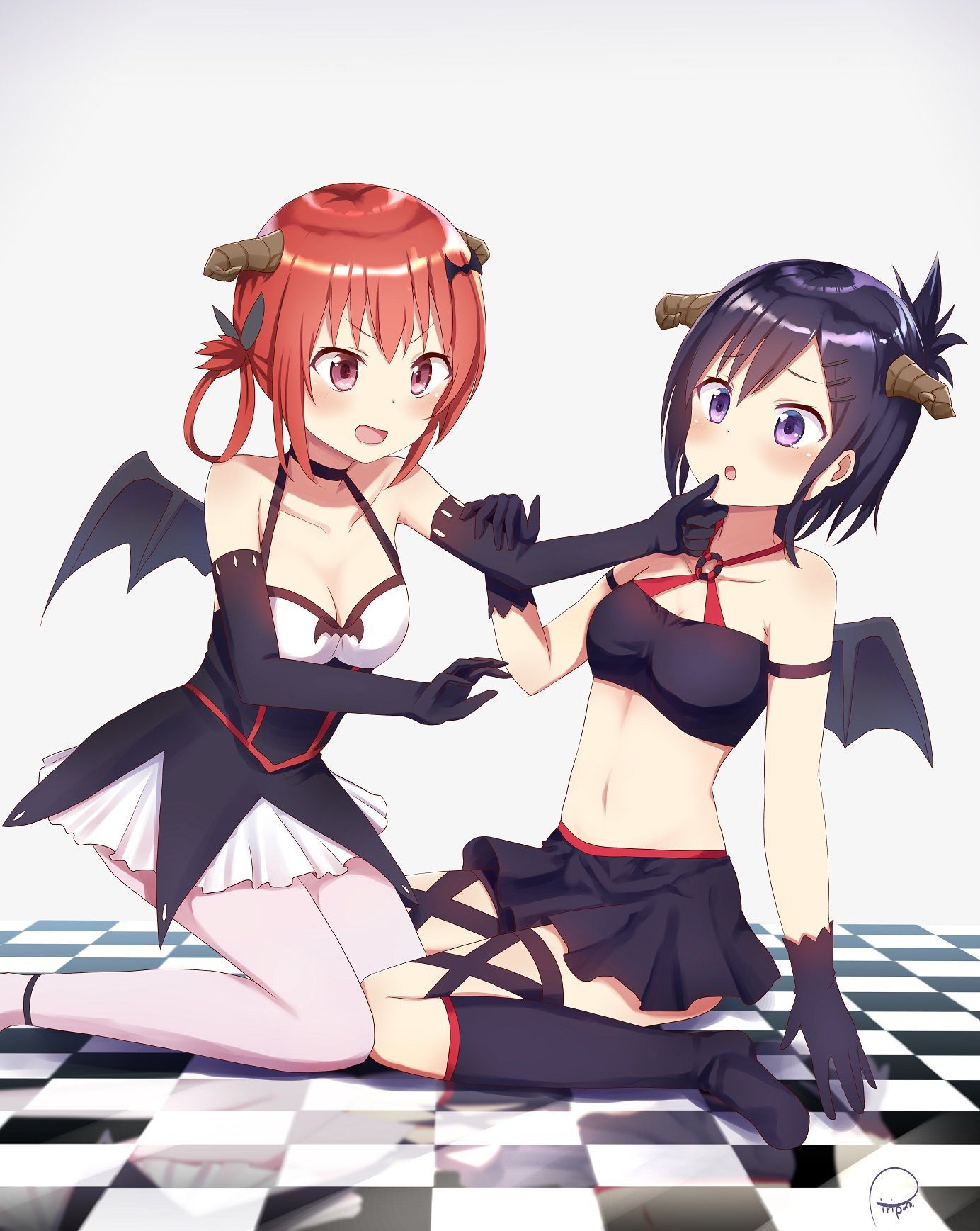 [Secondary-ZIP: Devil and Angel vine-Chan cute images put together [gavelyldropout] KH = vignette = April." 48