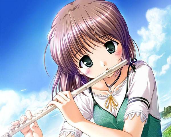 Two-dimensional fetish images of girls [55 cards: playing musical instruments. 2 [music] 2