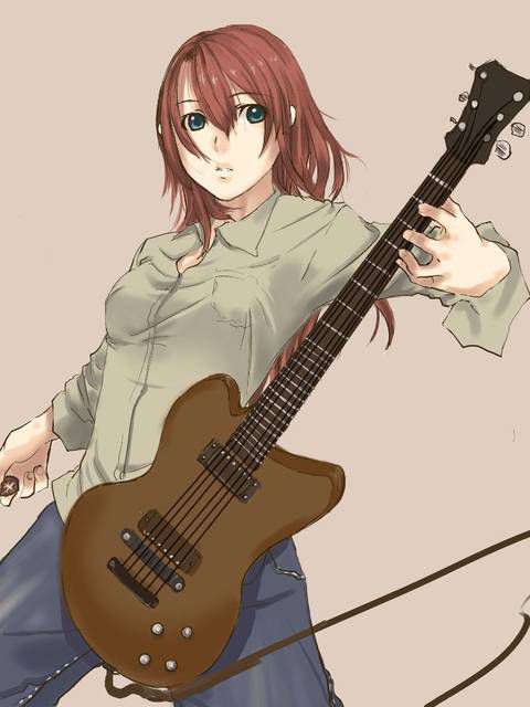 Two-dimensional fetish images of girls [55 cards: playing musical instruments. 2 [music] 54