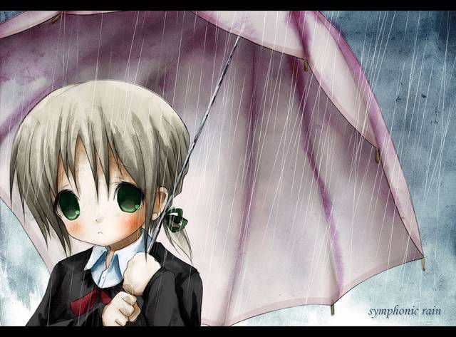 Two-dimensional girl guide I bring an umbrella [54 photos]. 5 [rain] 48