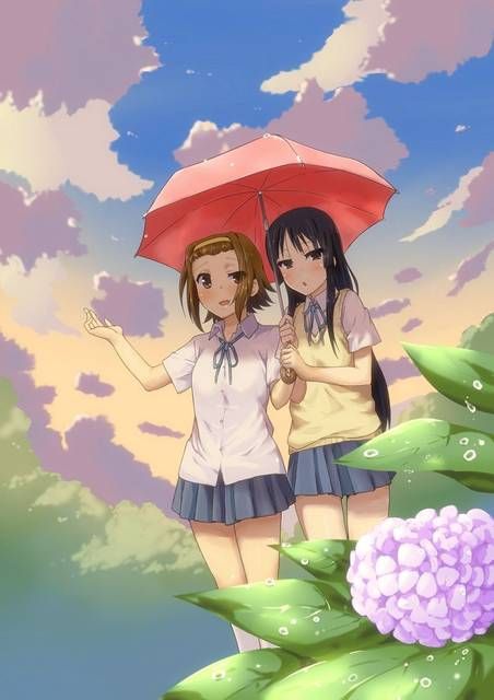 Two-dimensional girl guide I bring an umbrella [54 photos]. 5 [rain] 8