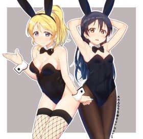 Erotic pictures of the Bunny girl, trying to be happy! 14