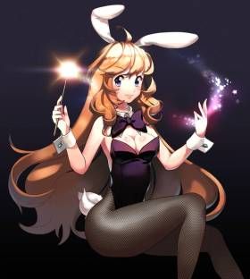 Erotic pictures of the Bunny girl, trying to be happy! 19