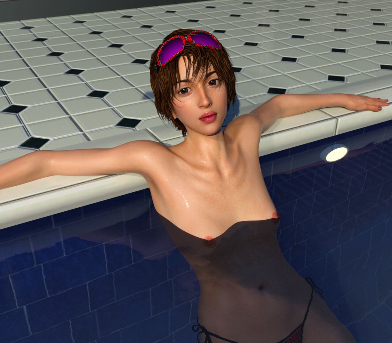 [DICK] Brunette Teen Girl at Pool (93839681) 19
