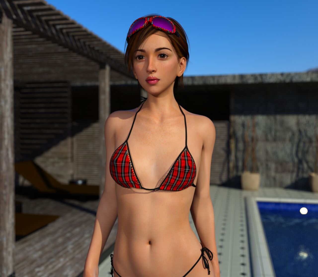 [DICK] Brunette Teen Girl at Pool (93839681) 21