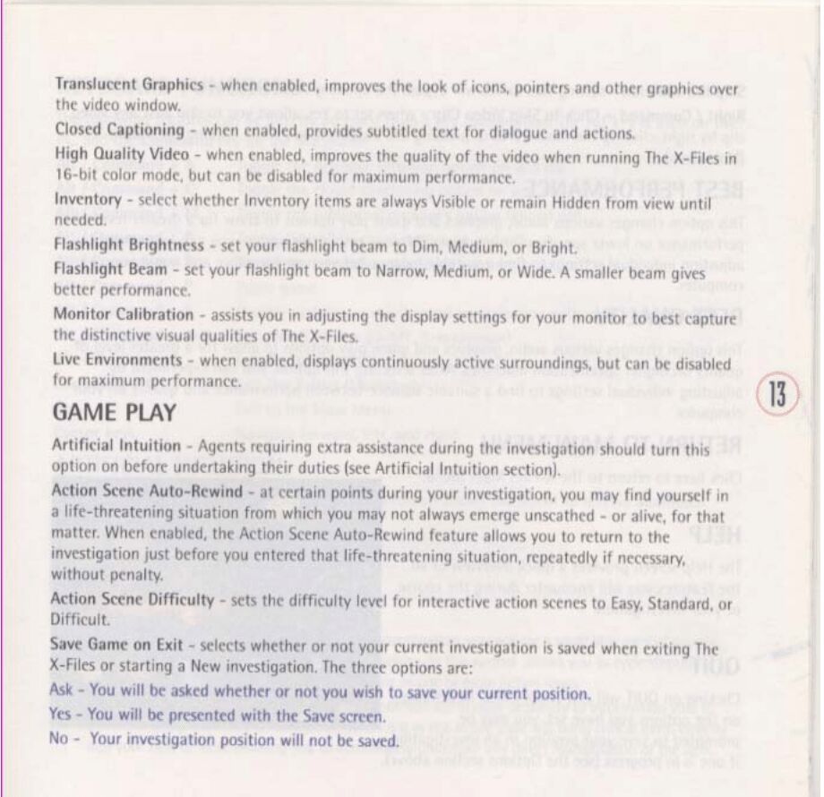 The X-Files (PC (DOS/Windows)) Game Manual 14