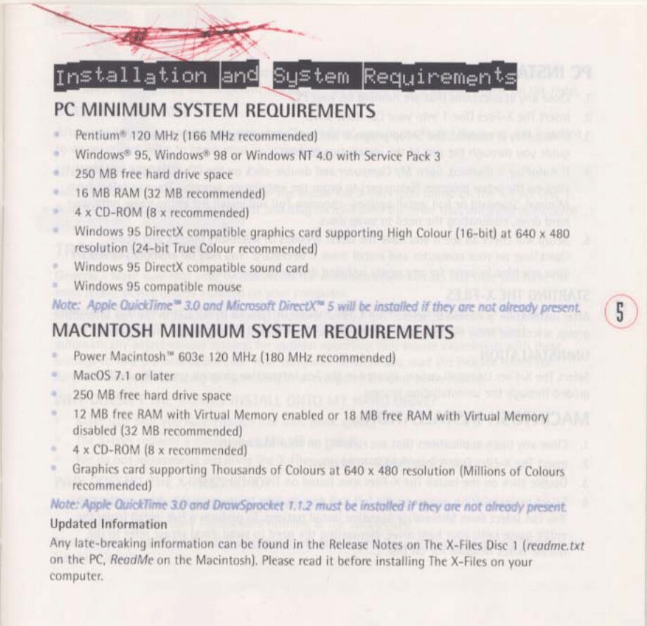 The X-Files (PC (DOS/Windows)) Game Manual 6