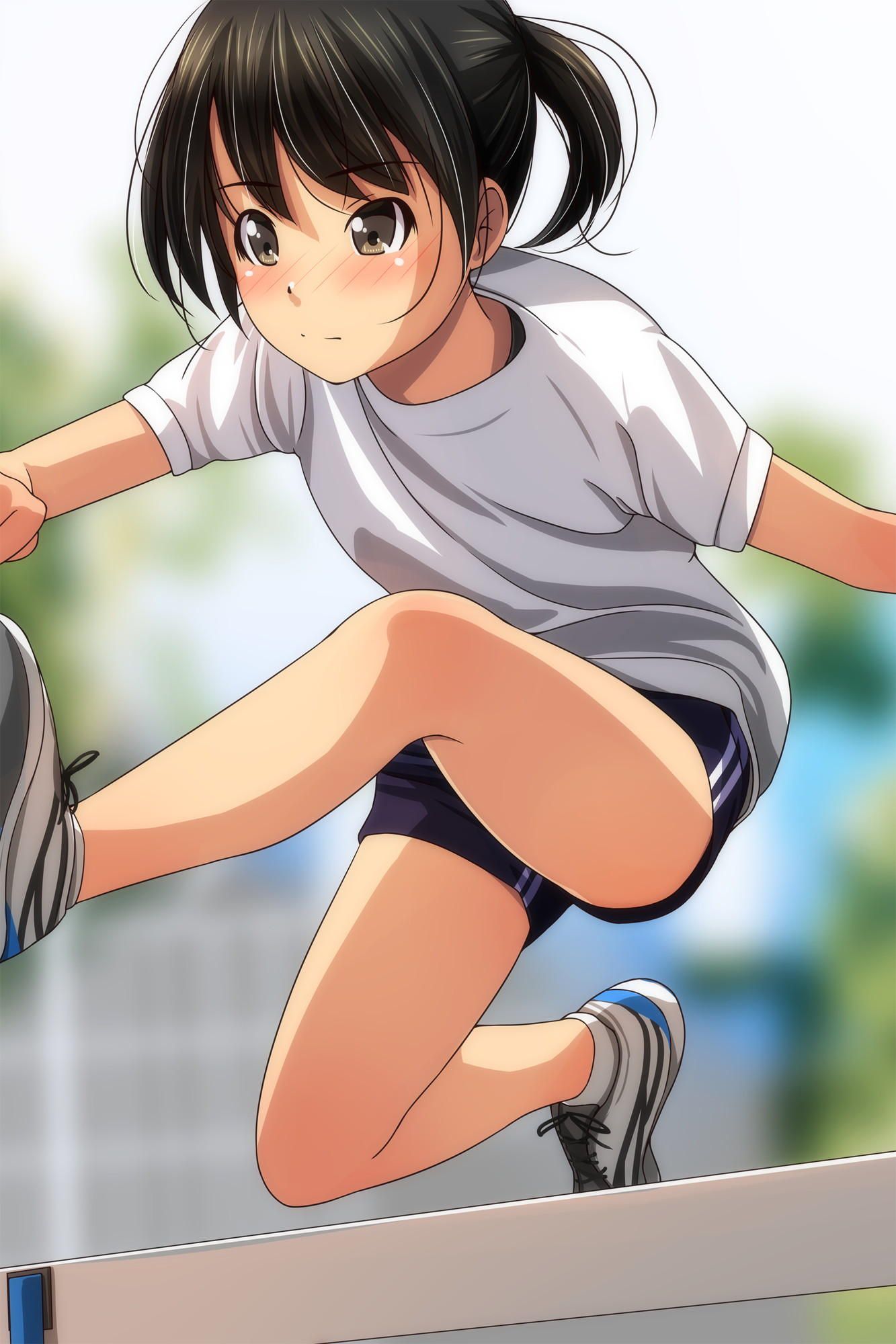 【Gymnastics Clothes Shortpans Lori】 Secondary Moe &amp; Erotic Image of Secondary Lori Girl in Contemporary Gymnastics Clothes and Shorts in Shorts 46