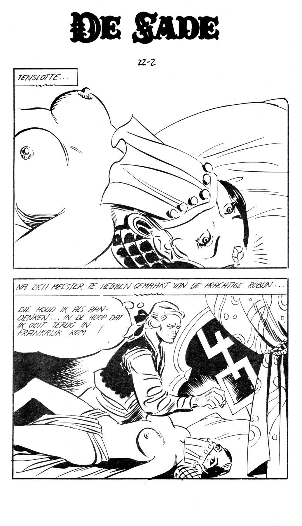 Bloedparel (Dutch) In 5 series...53 Nog niet geplaatste strips uit de "De Sade" serie 4