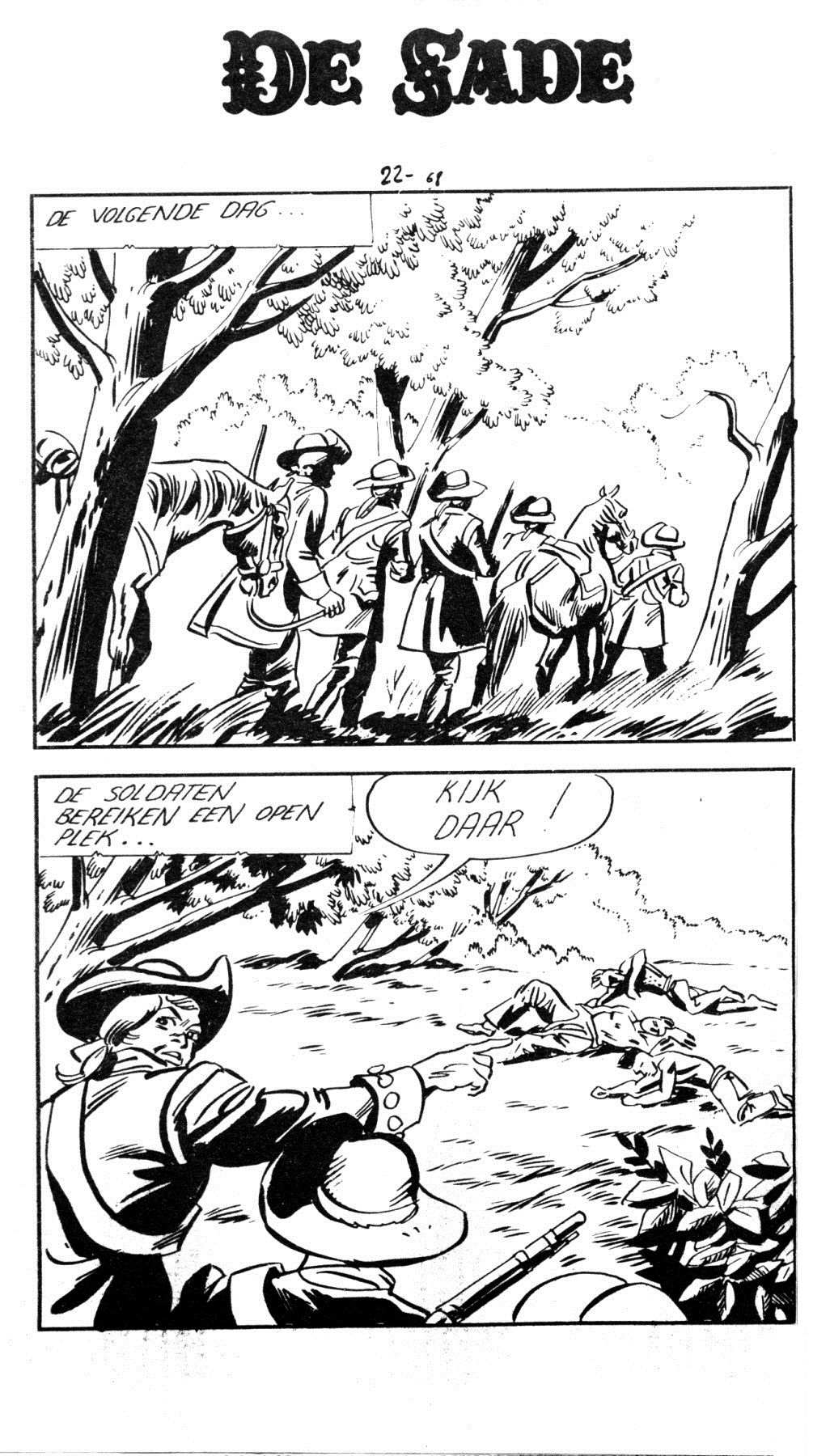 Bloedparel (Dutch) In 5 series...53 Nog niet geplaatste strips uit de "De Sade" serie 70