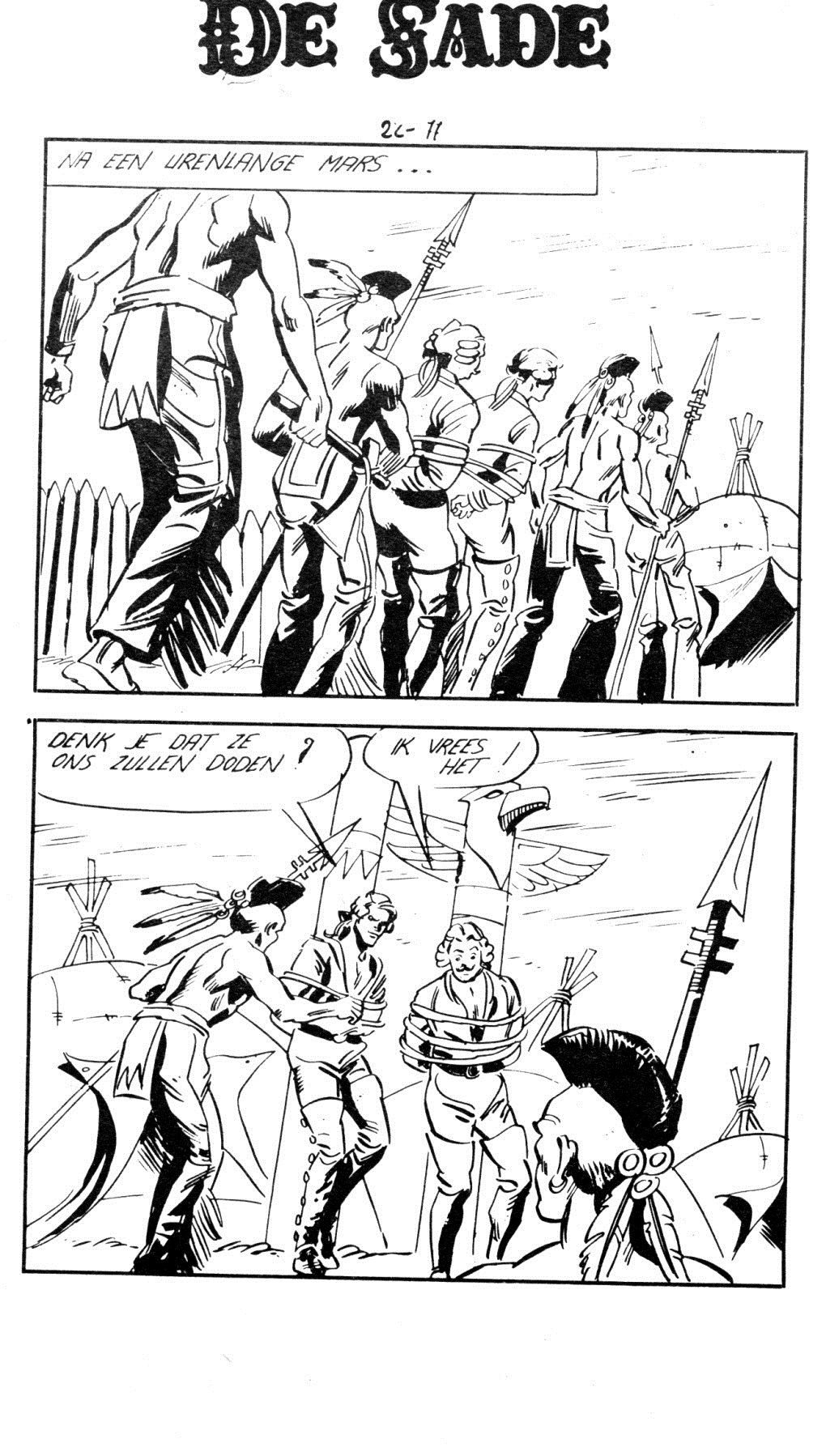 Bloedparel (Dutch) In 5 series...53 Nog niet geplaatste strips uit de "De Sade" serie 79