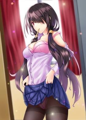 Cute dark-haired two-dimensional images. 17