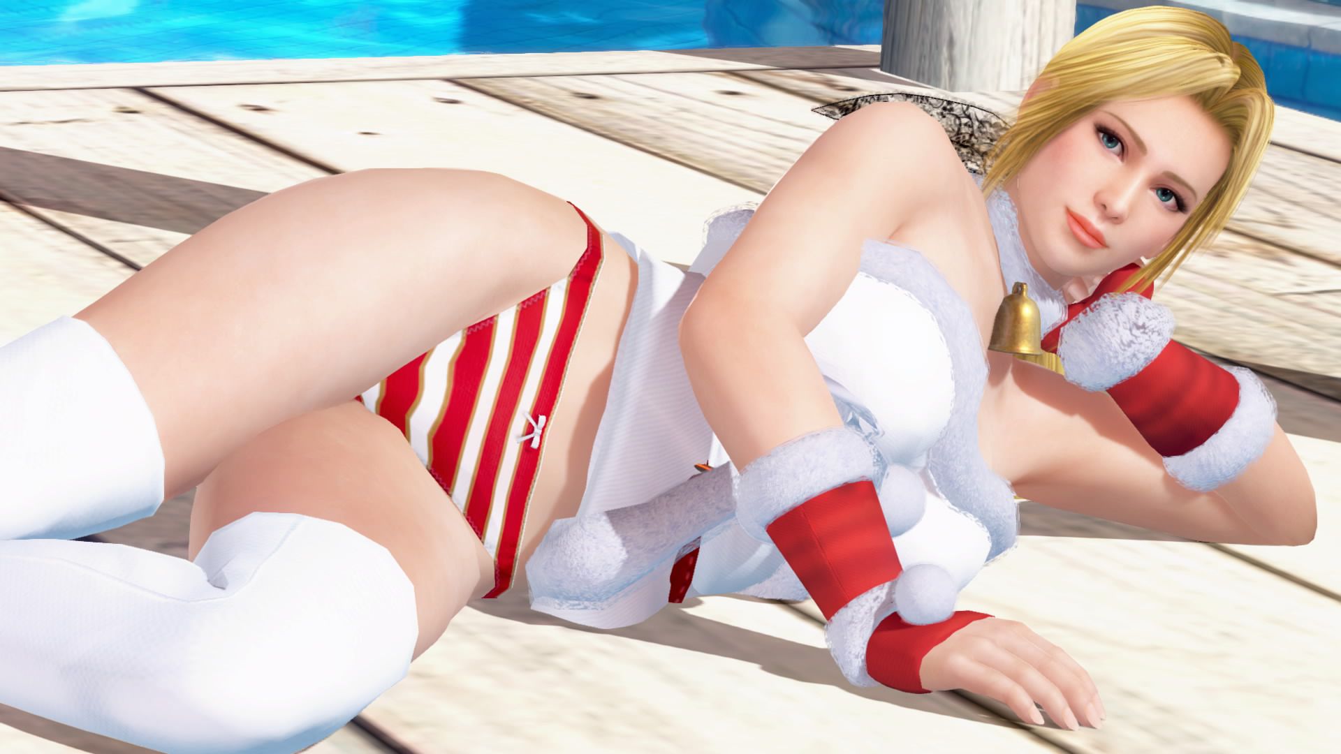 Merry Xmas from DOAX3 South Island! Photo session with new swimsuit Santa 22