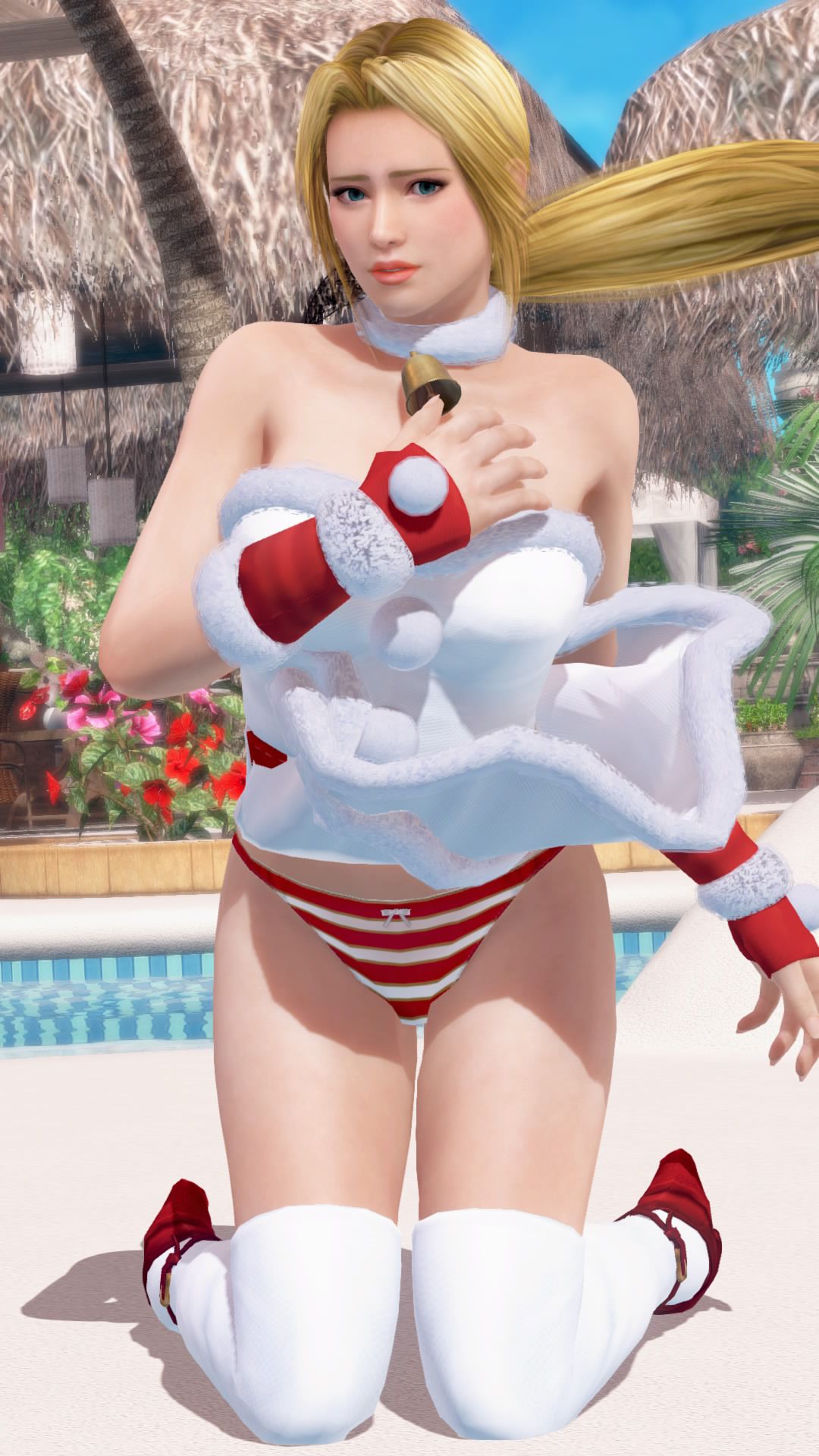 Merry Xmas from DOAX3 South Island! Photo session with new swimsuit Santa 24