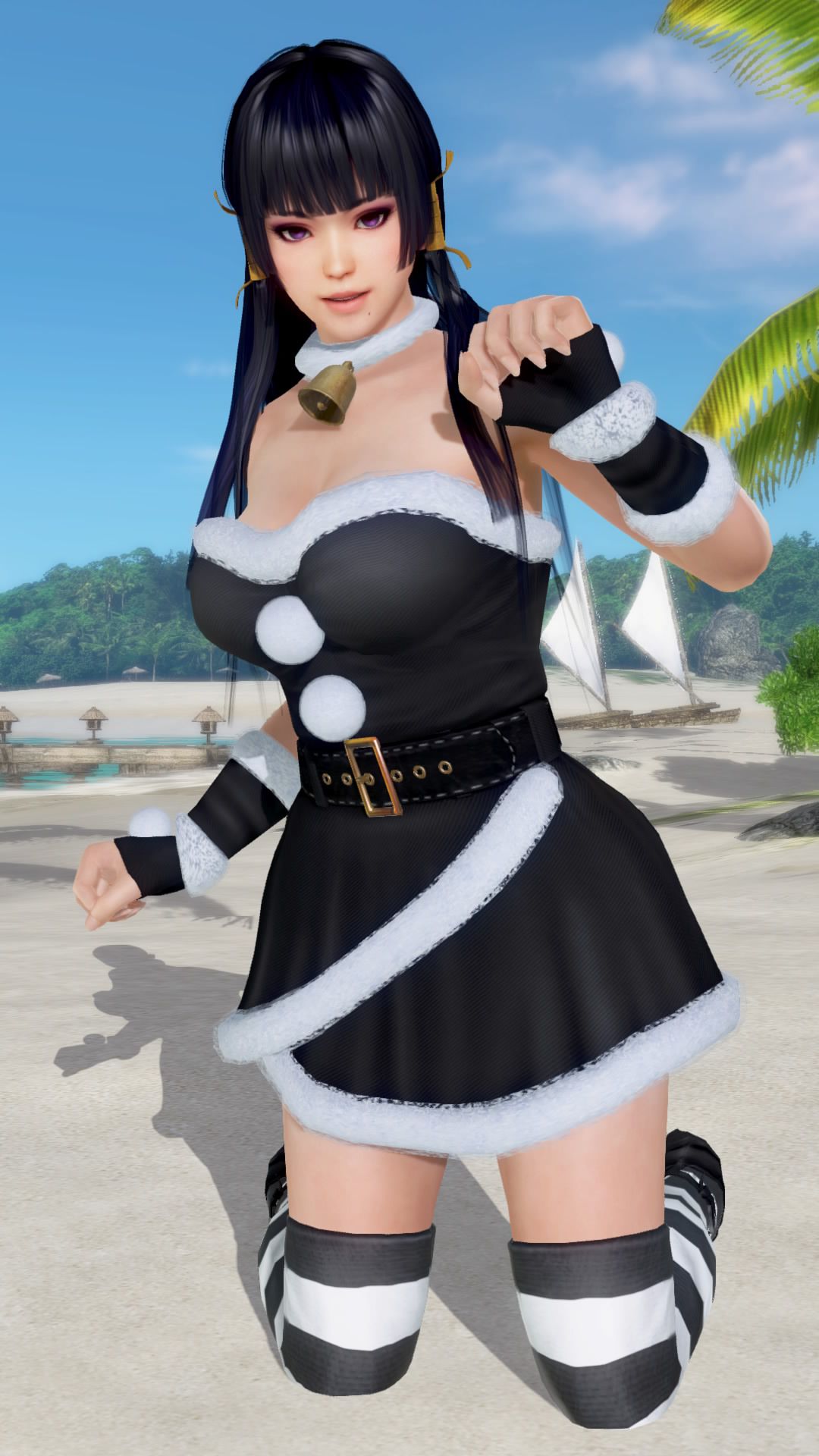 Merry Xmas from DOAX3 South Island! Photo session with new swimsuit Santa 37