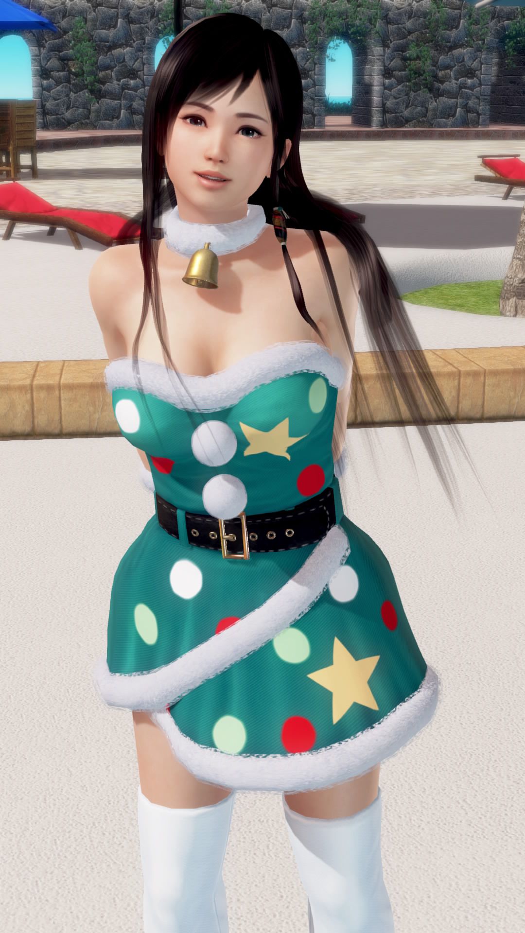 Merry Xmas from DOAX3 South Island! Photo session with new swimsuit Santa 43