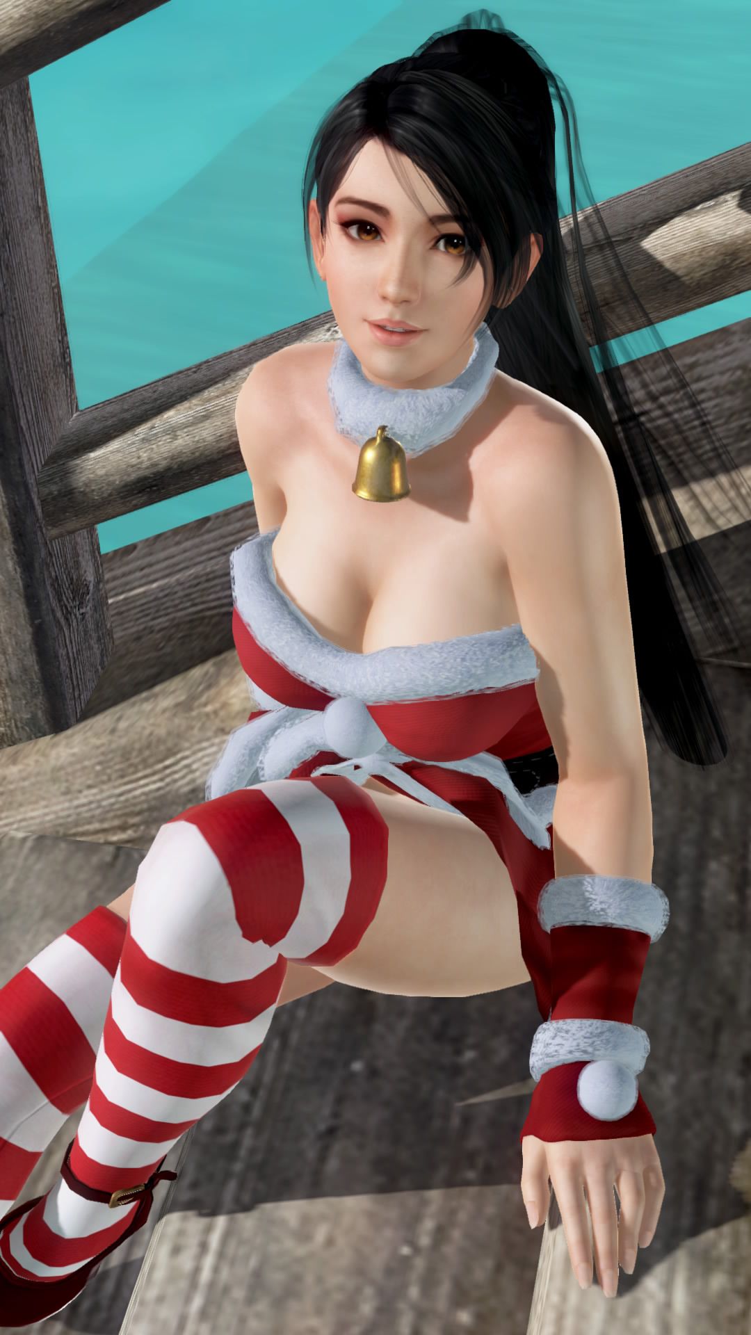 Merry Xmas from DOAX3 South Island! Photo session with new swimsuit Santa 7