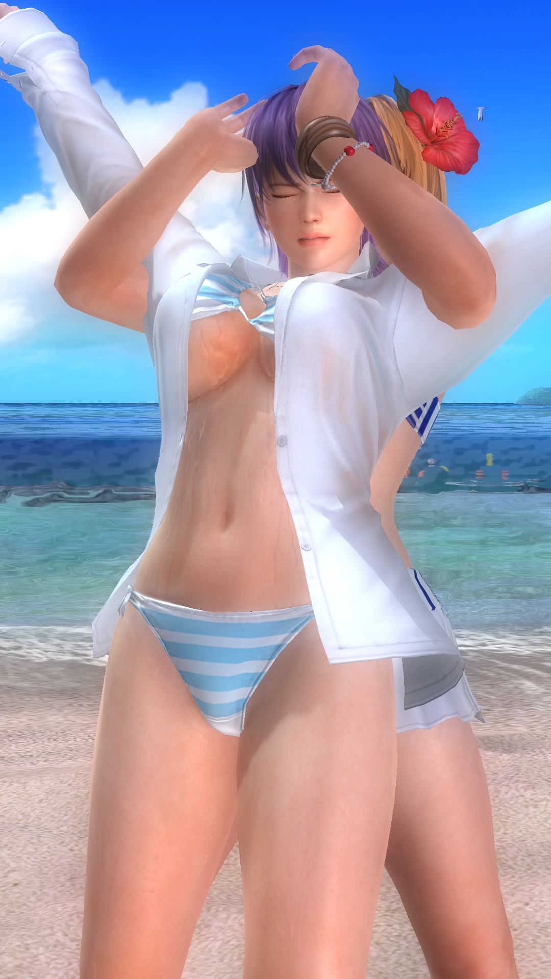 Ayane DOA5LR (lovely summer COS) in bouanndoaroo, Dragon suplex on ryona 22