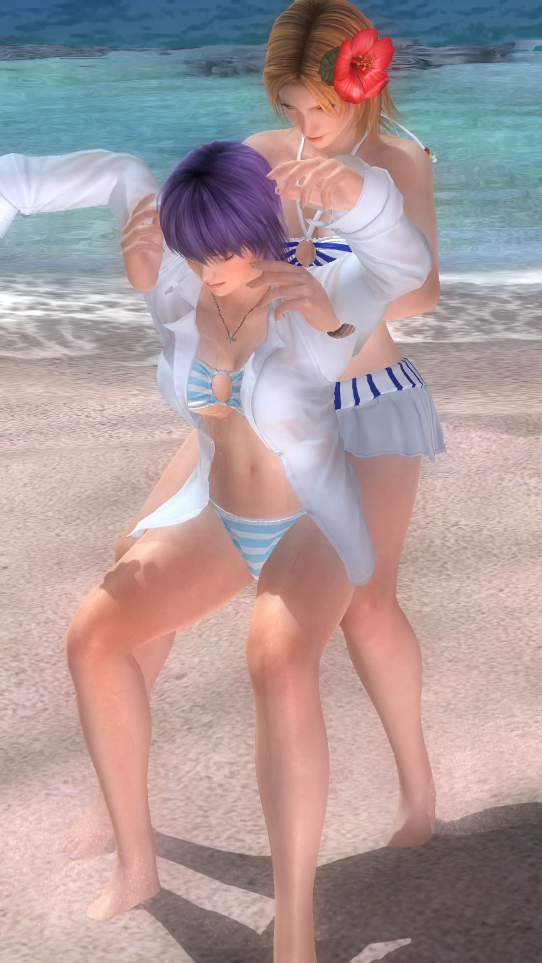 Ayane DOA5LR (lovely summer COS) in bouanndoaroo, Dragon suplex on ryona 27