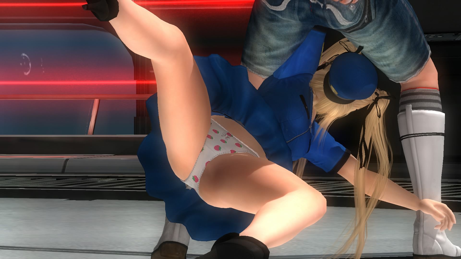 Celebration of the Ichigo pantsu! DOA5LR Marie-Rose-CHAN's cotton pants, gigantic has take a picture! 33