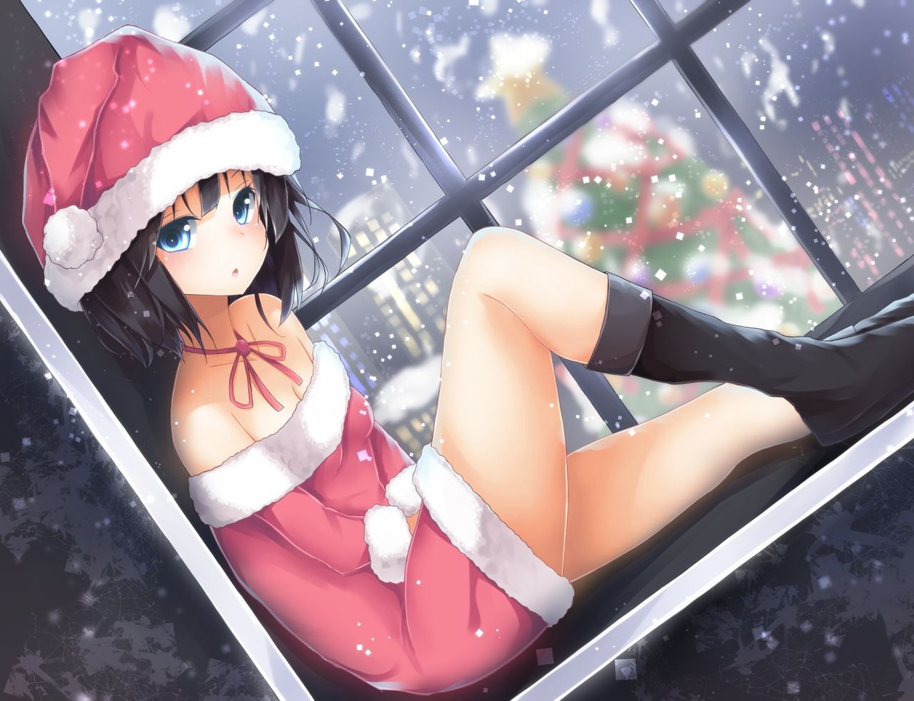 [Christmas] 50 images of girls and Christmas tree 24