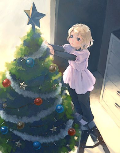 [Christmas] 50 images of girls and Christmas tree 58