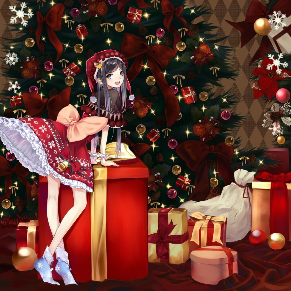 [Christmas] 50 images of girls and Christmas tree 9