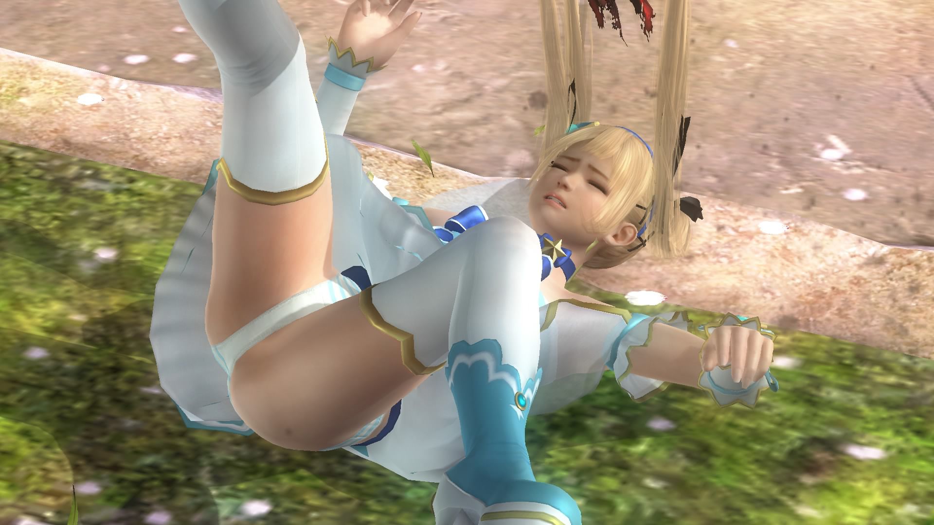 DOA5LR Marie-Rose (costume super hero) cut the serpent in ryona 9