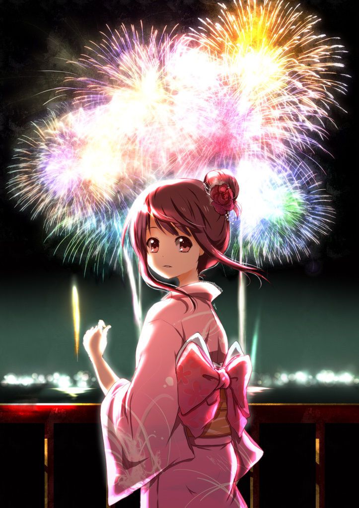 50 images in Fireworks with a girl 8