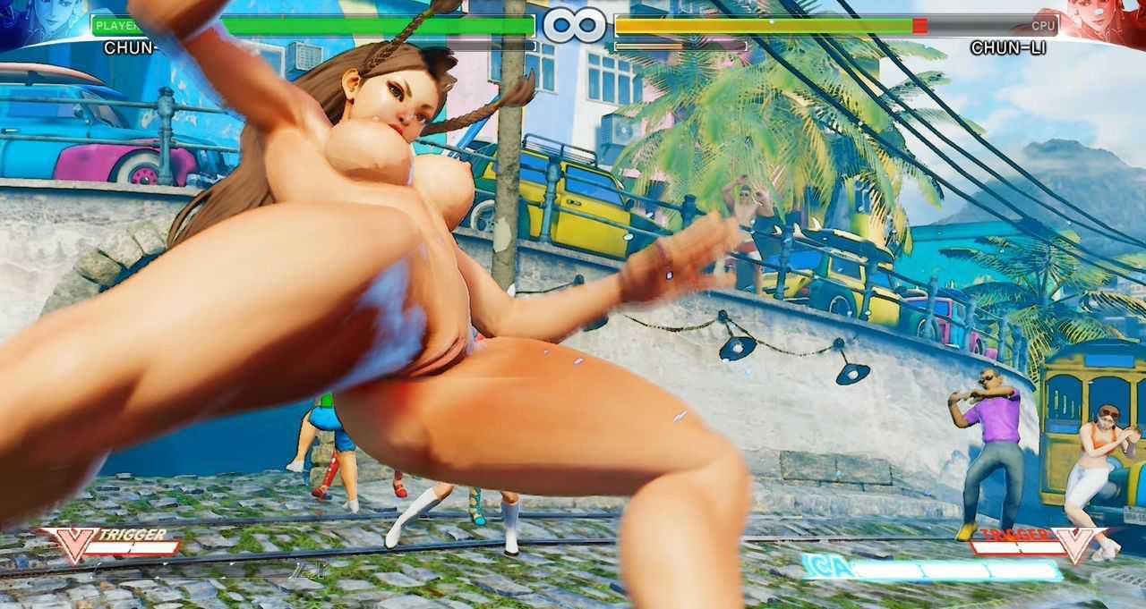 [Erotic MOD image: Chun-Li's and getting breasts, thighs whip lash too [Street Fighter V] 12