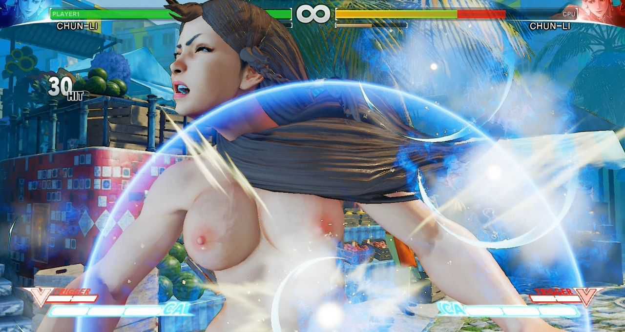 [Erotic MOD image: Chun-Li's and getting breasts, thighs whip lash too [Street Fighter V] 15