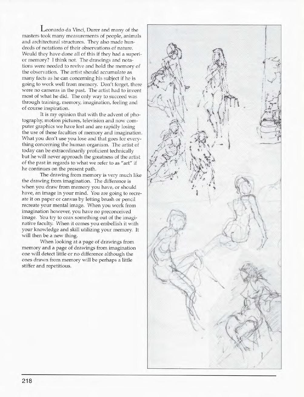 Mastering Drawing the Human Figure: From Life, Memory and Imagination 219