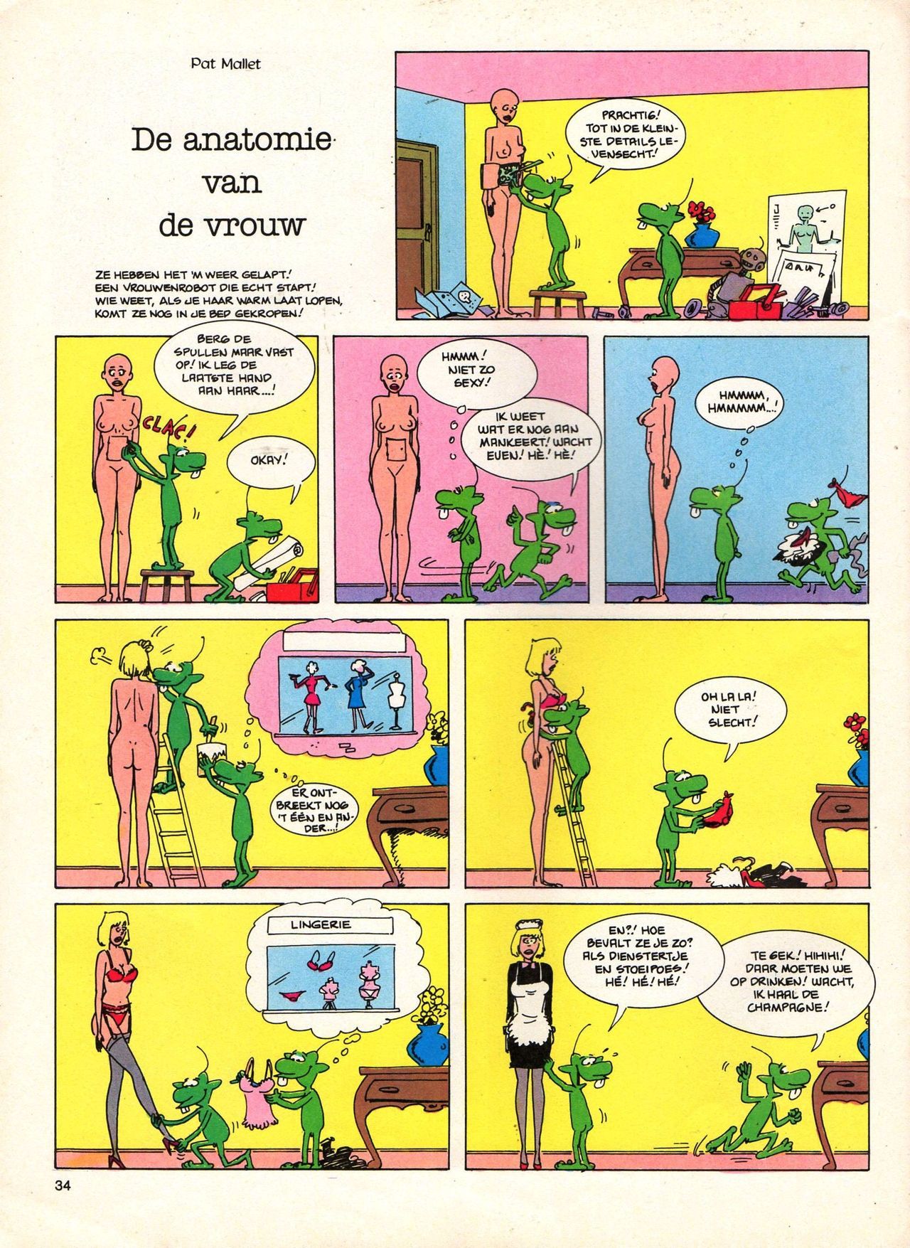 Het Is Groen En Het.. - 04 - Mag Ik Die Ballen.. OH, PARDON! (Dutch) Een oude humoristische serie van Pat Mallet 34