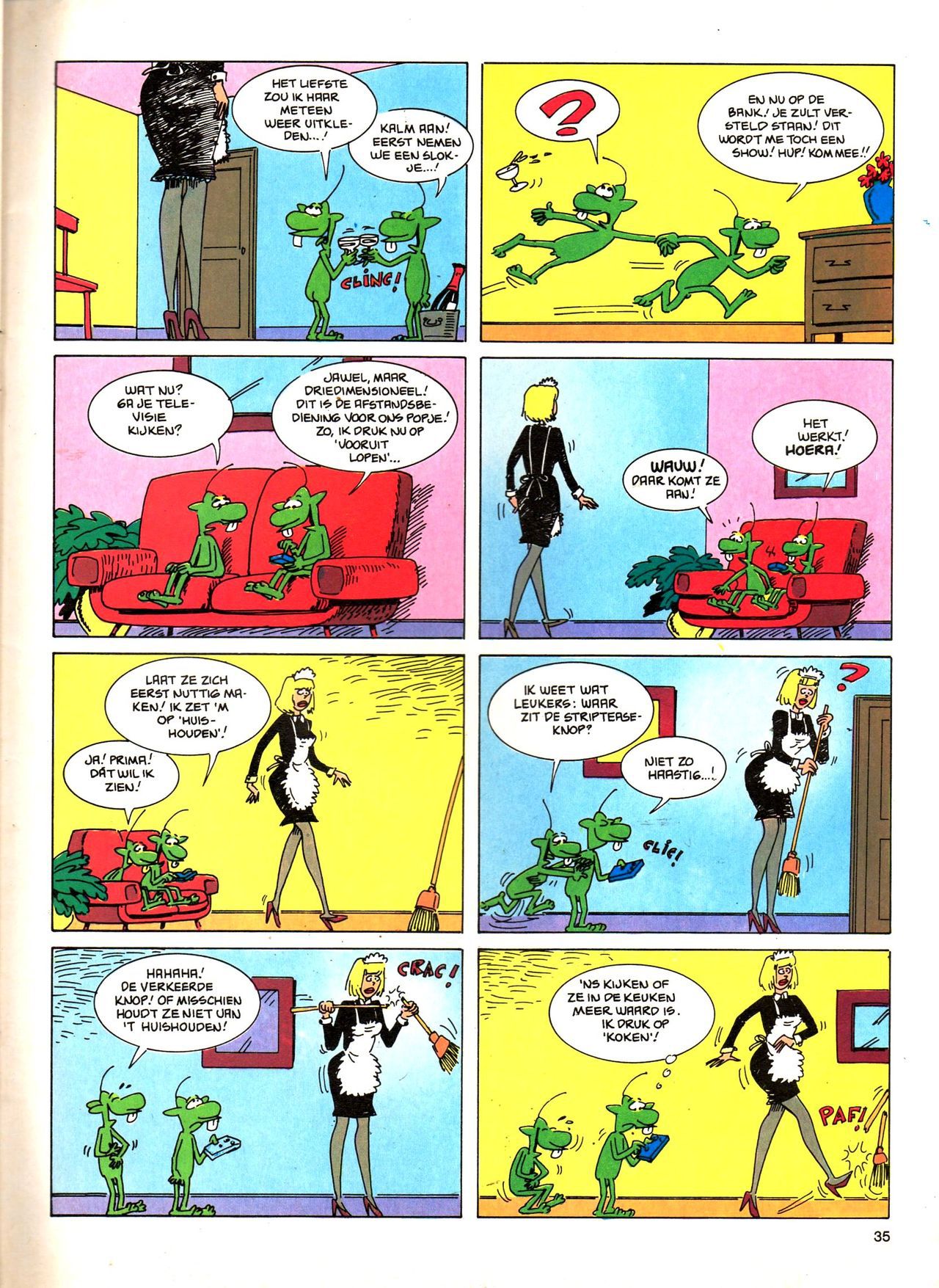 Het Is Groen En Het.. - 04 - Mag Ik Die Ballen.. OH, PARDON! (Dutch) Een oude humoristische serie van Pat Mallet 35