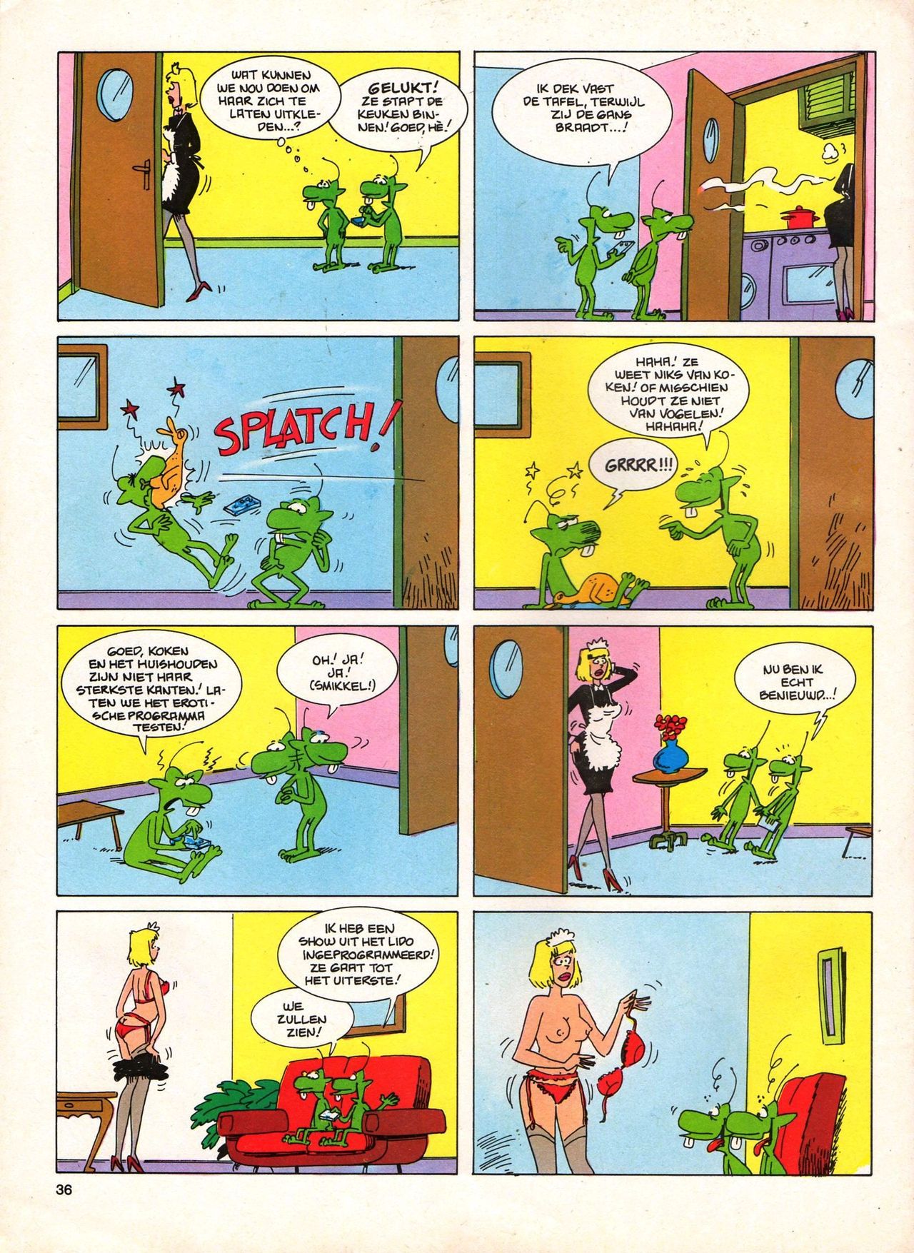 Het Is Groen En Het.. - 04 - Mag Ik Die Ballen.. OH, PARDON! (Dutch) Een oude humoristische serie van Pat Mallet 36