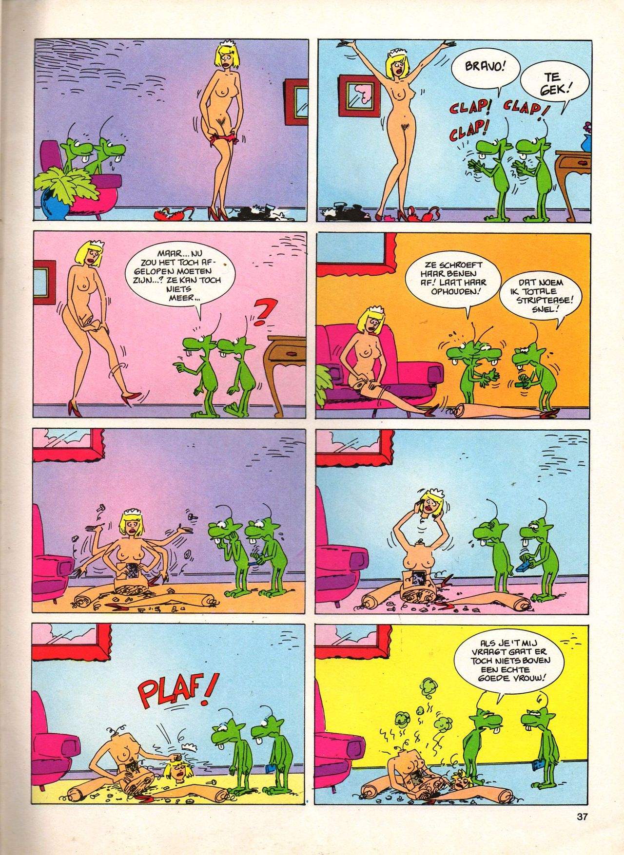 Het Is Groen En Het.. - 04 - Mag Ik Die Ballen.. OH, PARDON! (Dutch) Een oude humoristische serie van Pat Mallet 37