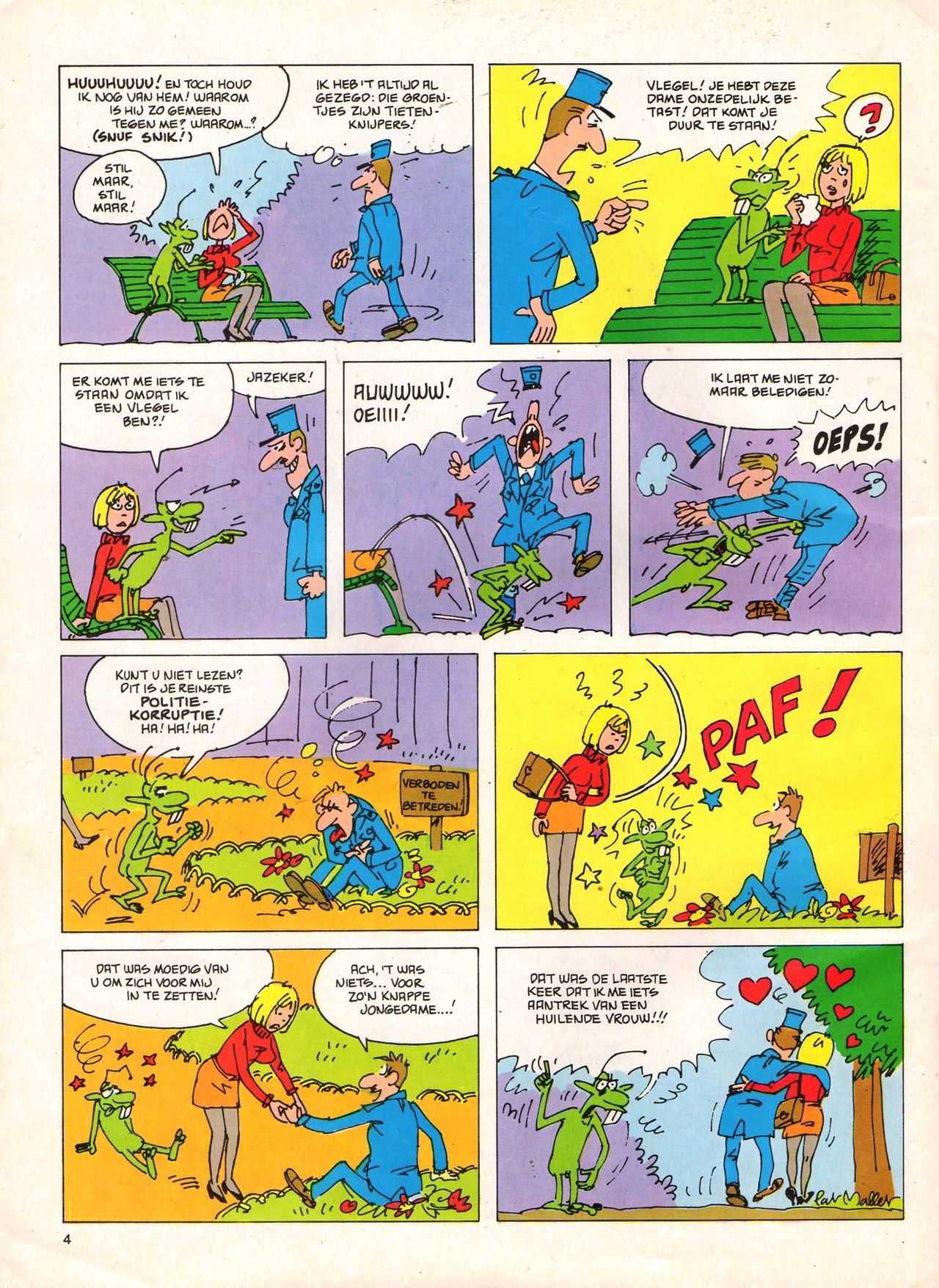 Het Is Groen En Het.. - 04 - Mag Ik Die Ballen.. OH, PARDON! (Dutch) Een oude humoristische serie van Pat Mallet 4