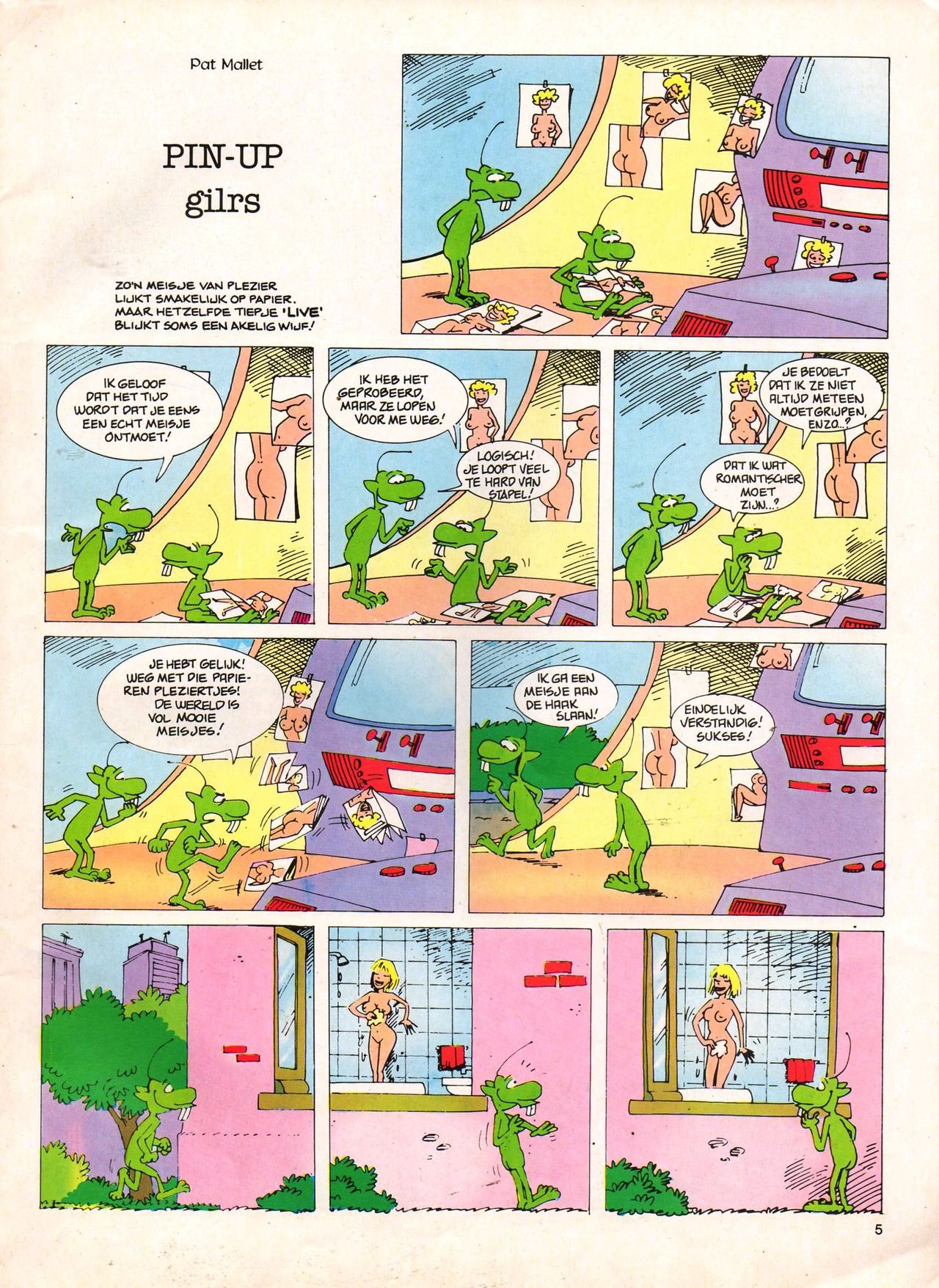 Het Is Groen En Het.. - 04 - Mag Ik Die Ballen.. OH, PARDON! (Dutch) Een oude humoristische serie van Pat Mallet 5